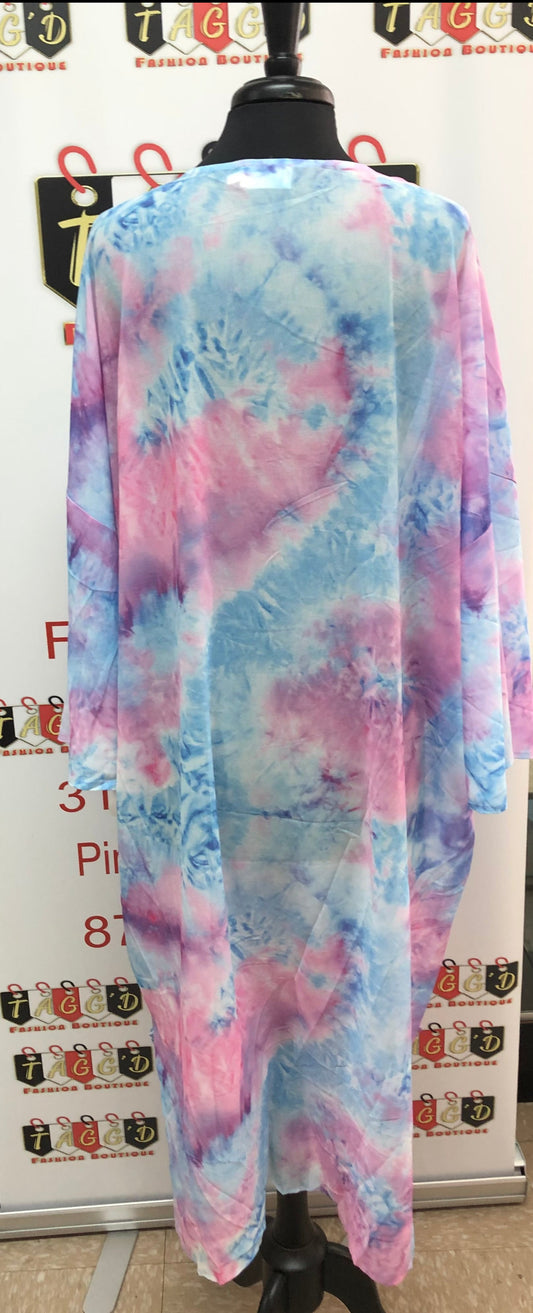 Chiffon Kimono Cardigan w/ Slit