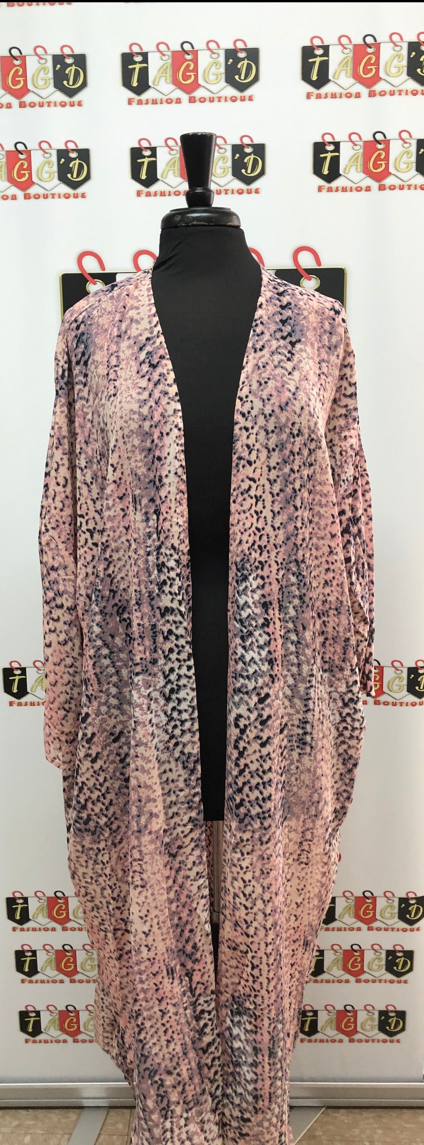 Chiffon Kimono Cardigan w/ Slit