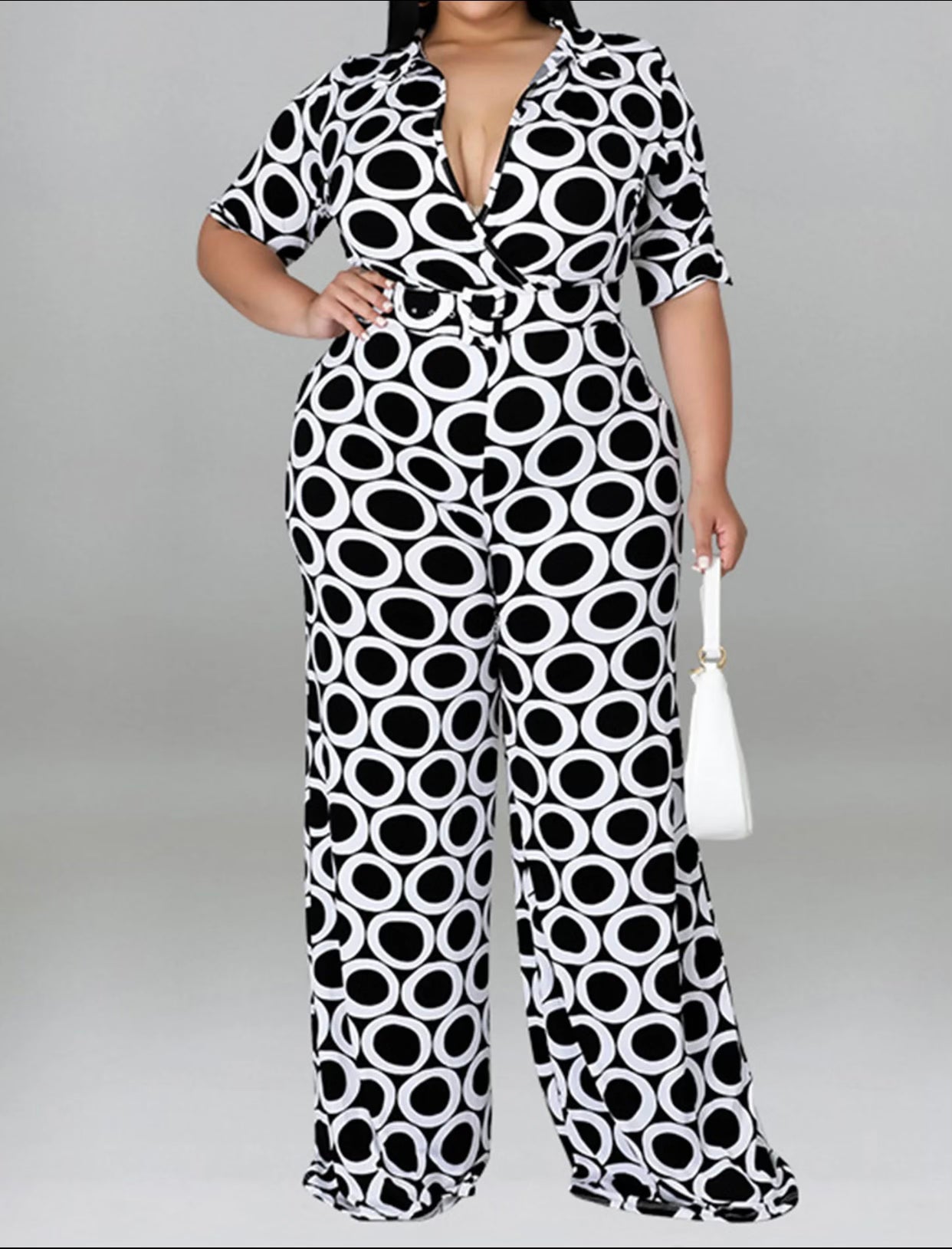 Tik Tac Toe Shrt Sleve Jumpsuit-XOXO Black