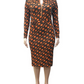 Checker Print Dress With Zippe