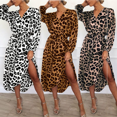 Cheetah Print Wrap Dress