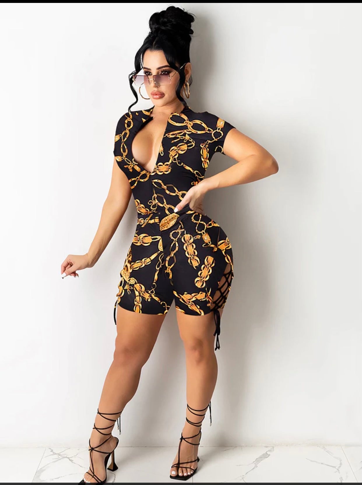 Romper with Design Print