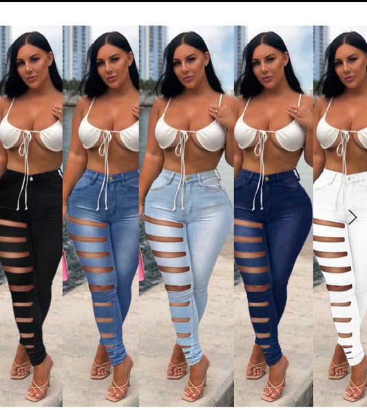 Women's Ripped Jeans High Waist