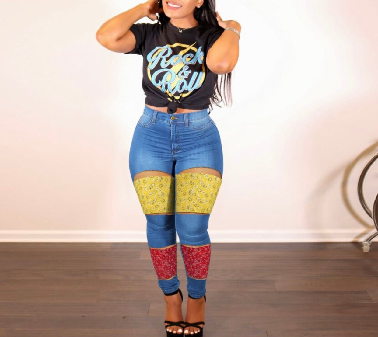 Plus Stitch Bandana Jeans