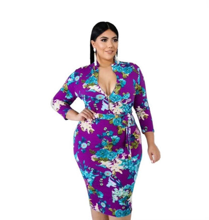 PReversible Bodycon flower dres