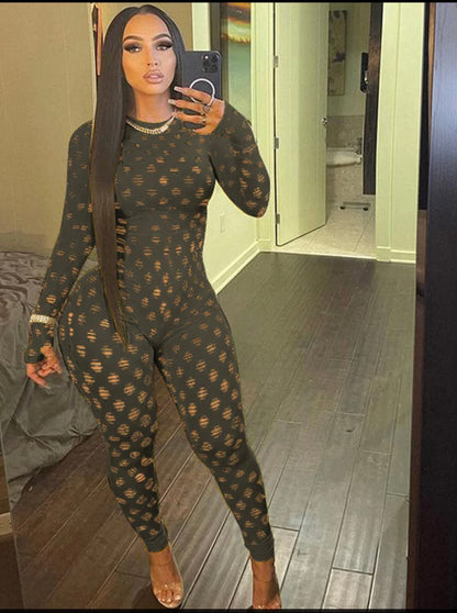 Sexy See Thrugh Holes Jumpsuit