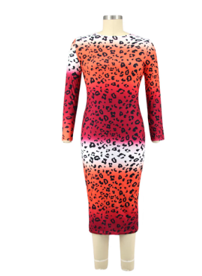 PL. Crek Neck Leopard Print