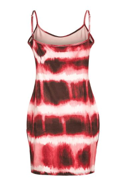 Plus Casual Sleeveless Dress Red