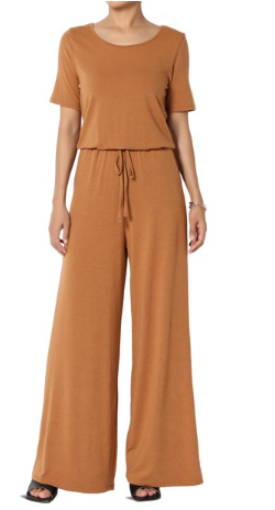 Sleeve Capri Jumpsuit w/Pocket