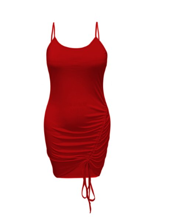 Casual Sleeveless Club Dress Red