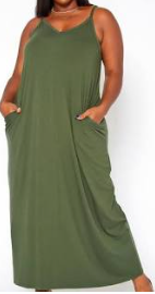 Adjustable Strap Cami Maxi Dress